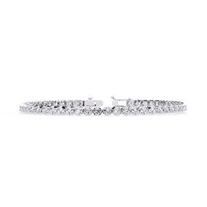 Pulsera de Diamantes Cultivados en Laboratorio con Incrustaciones de Circonitas, Estilo Hip Hop, para Mujer, Chapada en Oro de 14K, Corte Brillante Redondo, Certificada por IGI - Product Image 6