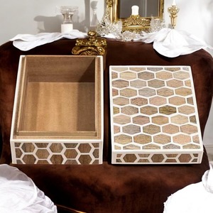 Caja de almacenamiento decorativa con incrustaciones de hueso rectangulares de diseño personalizado de la mejor calidad, patrón cuadrado, mayorista directo de India para exportación - Product Image 1