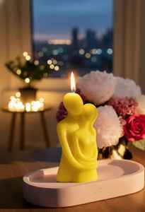 Bougie parfumée en cire de soja en forme de couple pour la Saint-Valentin, sans fumée, bougie artisanale, disponible au prix de fabrication, retour facile - Product Image 5