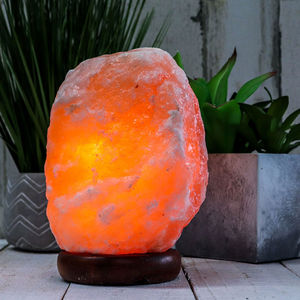 Lampe au sel rose naturel de l'Himalaya 100% de meilleure qualité avec socle en bois et cordon d'alimentation Lampe au sel de l'Himalaya originale OEM vente en gros - Product Image 3