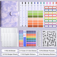 Carnet de notes LABON Macaron A6 en cuir PU effet crocodile, organiseur de budget, journal de trésorerie, organiseur financier rechargeable