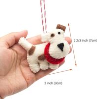 Meilleures décorations de chien en feutre de l'Himalaya, garnissage en coton PP et latex, couleur et taille personnalisables pour décorations d'arbre de Noël, guirlande suspendue