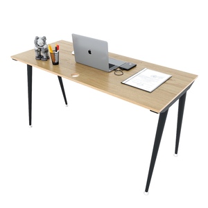 Escritorio de Madera Contrachapada con Revestimiento de Melamina, Modelo Cone HBCO033, 140x60cm, Patas de Hierro, Mueble de Oficina Moderno, Lujoso, Minimalista y Duradero para Dormitorio - Product Image 3