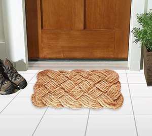 Trendy Stylish Indian Natural Brown Jute Designer <b>Round</b> <b>Rug</b> Living Area <b>Rug</b> <b>Kitchen</b> Entry Way Doormat Carpet Mat - Product Image 3