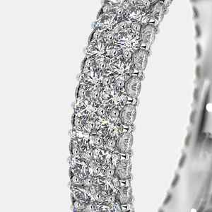 Haute qualité 14k or blanc anniversaire bague de mariage rond brillant coupe Moissanite diamant bijoux de mode - Product Image 3