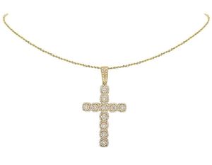 Personnalisez le pendentif croix glacé de luxe avec diamant Moissanite en argent S925 Bijoux en diamant - Product Image 3