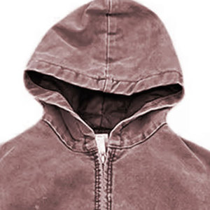 Custom Acid Wash Hoodie for <b>Workers</b> High Quality 100% Cotton Heavyweight Fleece Zip-Up Winter <b>Jacket</b> in XS Size - Product Image 4