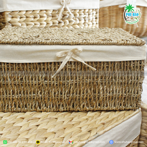 PRODUIT DE VENTE CHAUDE La conception intérieure éco-consciente commence par un beau panier en jonc de mer durable - Product Image 6