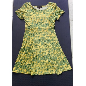 Vestido informal de rayón con cuello redondo para adultos y niños, flor de verano, patrón de puntos de punto, silueta recta, cintura Natural, estilo dulce - Product Image 3