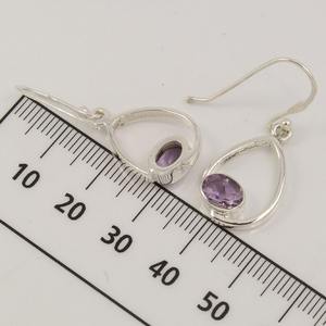 Pendientes de piedras preciosas de amatista 925 pendientes de piedra de plata de ley sólida para Niñas para mujeres pendientes de plata colgantes joyería - Product Image 4