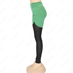 Leggings personalizados con panel de malla de color de contraste Leggings de yoga con cintura elástica - Product Image 5