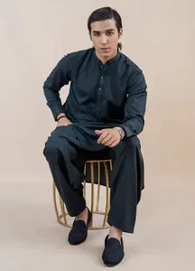 Pakistan Shalwar Kameez Hommes Nouveau Kurta Design Haute Qualité À La Mode Hommes Shalwar Kameez Enfants Shalwar Kameez vente en gros - Product Image 3