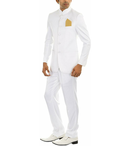 Transpirable Nuevo diseño personalizado Traje de hombre de alta calidad Elegante vestido de negocios formal Slim Fit Trajes de hombre blanco - Product Image 1