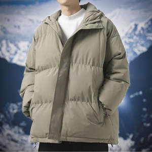 Chaqueta de Forro Polar Unisex para Invierno, Cuello Casual, Impermeable, Venta al por Mayor, Logotipo Personalizado, Relleno de Poliéster, Abrigo Acolchado Cálido, Envío Directo - Product Image 3