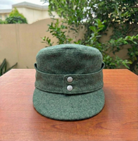 Casquette de campagne allemande M43 de la Seconde Guerre mondiale, verte, en laine Panzer