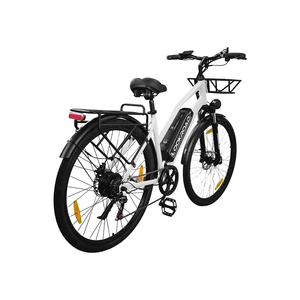 LOOKROAD L28 City Commuter <b>Electric</b> Bike 36V 23Ah Long Range Battery Dual Hydraulic Disc Brake Shimano 7 Speed Gear Front Basket - Product Image 4