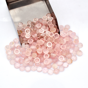 Bán buôn rất nhiều của 5x5 mét tự nhiên Rose Quartz phẳng-trở lại Cabochon bán quý Loose đá quý đối với trang sức làm hồng OPAL chất liệu - Product Image 1