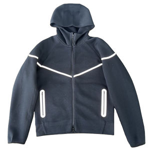 Survêtement en coton réfléchissant de marque personnalisée pour hommes 2 pièces Sweat à capuche et pantalon épais de qualité supérieure pour hommes Survêtement et survêtements pour hommes - Product Image 4