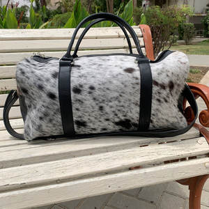 Bolsa de lona de cuero de vaca de alta calidad, bolsas de lona de viaje deportivas informales personalizadas, Material sólido a la venta - Product Image 1