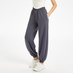 Pantalons de survêtement d'hiver pour femmes personnalisés de haute qualité pantalons sarouel longs surdimensionnés à taille moyenne cordon de serrage coupe ample pantalons de survêtement Streetwear - Product Image 3