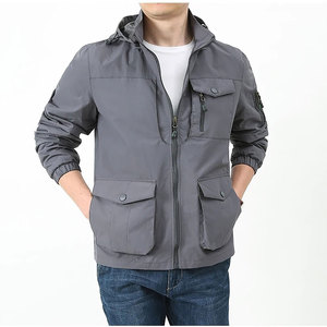 Conjunto cortavientos ligero personalizado Chaqueta con capucha de lona transpirable Pantalones largos XL Casual Invierno Correr Impermeable Ecológico - Product Image 3