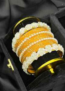 Customized Velvet Fabric <b>Copper</b> Alloy Bangle Churian Sets Trendy Silver Plated High-grade <b>for</b> <b>Women</b> Latest Festive Eid Party - Product Image 3