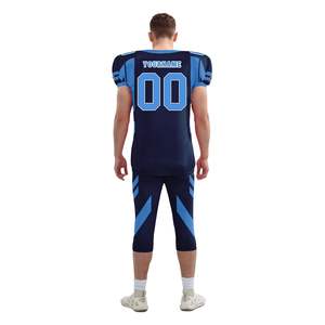Uniforme de football américain de haute qualité respirant de couleur bleue pour adultes - Qualité supérieure, design tendance - Product Image 6