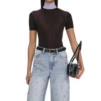 Jean en denim déchiré à taille mi-haute pour femme, motif floral uni, respirant, coupe droite, avec boutons, fermeture éclair, rivets et sequins