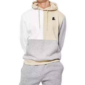 Sudadera con Capucha para Hombre, Nueva Moda, 100% Algodón, Diseño de Bloques, Forro Polar Grueso para Invierno, Logotipo Bordado con Pedrería, Diseño Sólido en la Parte Delantera - Product Image 1