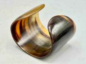 ทำด้วยมือเป็นมิตรกับสิ่งแวดล้อมธรรมชาติเขาควายกำไลข้อมือรักกำไลข้อมือกว้างสร้อยข้อมือขัดเงาเครื่องประดับทำด้วยมือ - Product Image 3