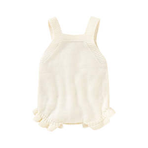 Tutine Estive Senza Maniche con Spalline Sottili in Maglia Acrilica per Bambine, Jumpsuit Portatili - Product Image 1