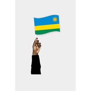 Bandera de Ruanda impresa digitalmente, versión portátil - Product Image 1