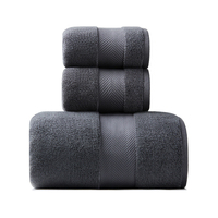 2026 Soft Cotton Woven Bath Towel Set Thick Plush Comfortable Absorbent Eco-Friendly Solid Color Bathroom Towels for Ultimate