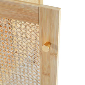 Coiffeuse de salle de bain moderne en bambou naturel Caractéristiques exquises avec ample rangement Armoire en bois MDF pour le salon à usage domestique - Product Image 4