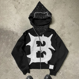 OEM 2 pièces ensemble pull Streetwear unisexe Sun Faded Flare pantalons de survêtement sweat à capuche délavé blanc acide lavage sweats à capuche ensemble survêtement personnalisé - Product Image 1