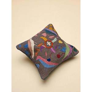 Funda de Cojín Bordada a Mano Suzani de 45 x 45 cm, Elegante Accesorio para Almohada - Product Image 4