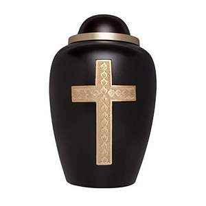 Urne funéraire ovale en laiton et aluminium écologique, fabriquée à la main par un fabricant et grossiste de confiance, pour adulte, style Art Déco. - Product Image 5