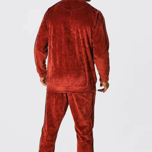 Ensemble de jogging en velours pour homme de qualité supérieure avec tissu en velours chaud, design personnalisable, tailles plus grandes, survêtement en velours - Product Image 6