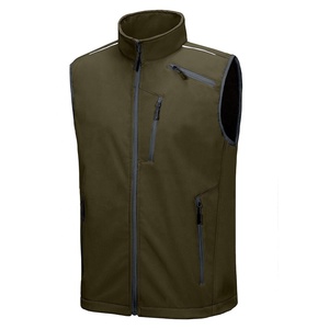 Gilet Softshell léger pour hommes Veste sans manches coupe-vent pour la randonnée Gilets Softshell de golf de voyage - Product Image 1
