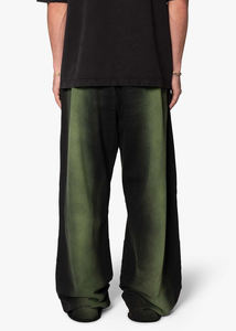 กางเกงขายาวลำลองผ้าแคนวาสทรงตรงสำหรับผู้ชายแบบ OEM สั่งทำพิเศษ ระบายอากาศได้ดี ซักแบบ Stone Washed สีซีดจาง ทรงหลวมสองชั้น ขากว้าง ใส่ได้ทั้งผู้ชายและผู้หญิง - Product Image 4