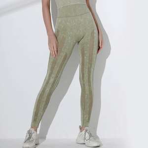 Wholesale High Waisted 100% Cotton Scrunch Butt Leggings for Women Stretchable Compression Gym Yoga Running <b>Tights</b> Solid Pants - Product Image 3