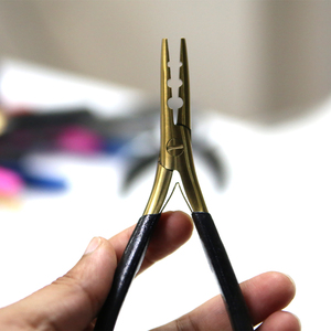 Herramienta de Extensión de Cabello Reutilizable Ligera de Acero Inoxidable Dorado para Salón, Alicates de Lujo INTSNE SURGICAL de 3 Orificios para Microperlas - Product Image 5