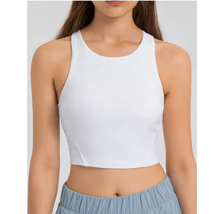 Camiseta sin mangas para mujer, ligera, de tela transpirable, para verano, playa, top corto, para fitness, gimnasio, yoga, para damas - Product Image 3