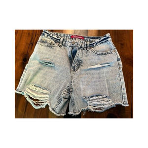 Haute qualité nouveau Sexy femmes coupe régulière 98% coton 2% élasthanne taille moyenne fermeture éclair mouche décontracté sport Shorts - Product Image 2