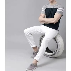 Camiseta de microfibra de algodón 100% para hombre, tela transpirable y suave, cuello redondo clásico, manga corta, ropa informal de verano - Product Image 5