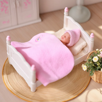 Poupées Reborn Aurora Mini de Babeside, 3 pouces, entièrement en silicone, poupées Reborn endormies, nouveau-né fille