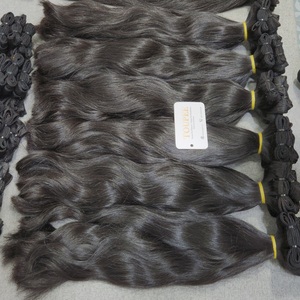 Cheveux naturels noirs et couleur piano en trame |   Cheveux humains vierges du Vietnam |   Surpiqûres robustes |   Sans perte de poils |   Dream Hair JSC - Product Image 5