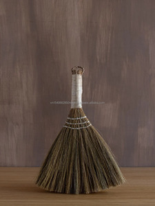 Balai à franges en paille Vintage fait à la main avec des matériaux 100% écologiques, balai à main, balai à herbe, décoration de la maison - Product Image 2