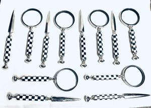 Lupas a cuadros en blanco y negro hechas a medida ideales para tiendas de decoración del hogar para reventa - Product Image 2