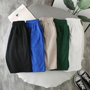 Venta al por mayor de pantalones cortos de algodón de alta calidad de los hombres de verano Casual cintura elástica pantalones cortos con cordón con bolsillos laterales OEM proveedor a granel - Product Image 3
